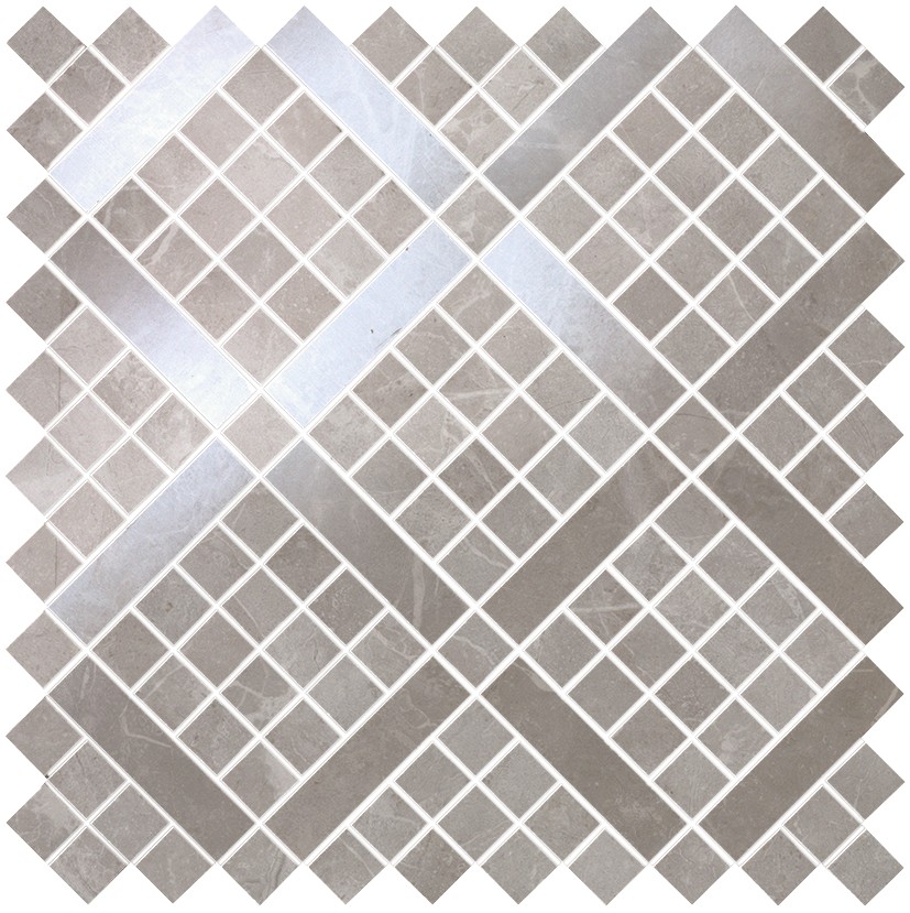 Marvel Grey Fleury Diagonal Mosaic (9MVD) 30,5x30,5 Керамическая плитка Atlas Concorde – Керамогранит и плитка 