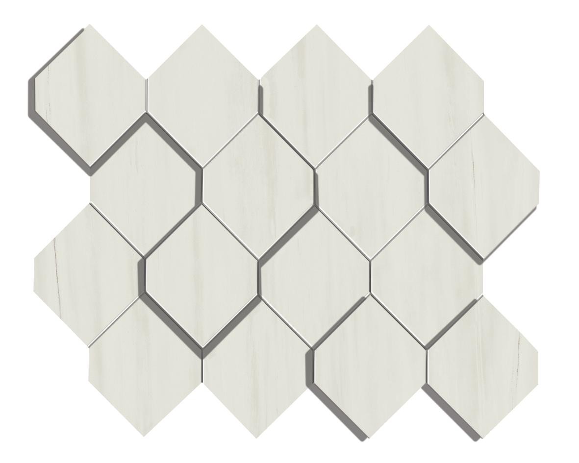 Marvel Bianco Dol. Mosaico Esagono 3D (AS36) 28,2X35,3 Керамогранит Atlas Concorde – Керамогранит и плитка 