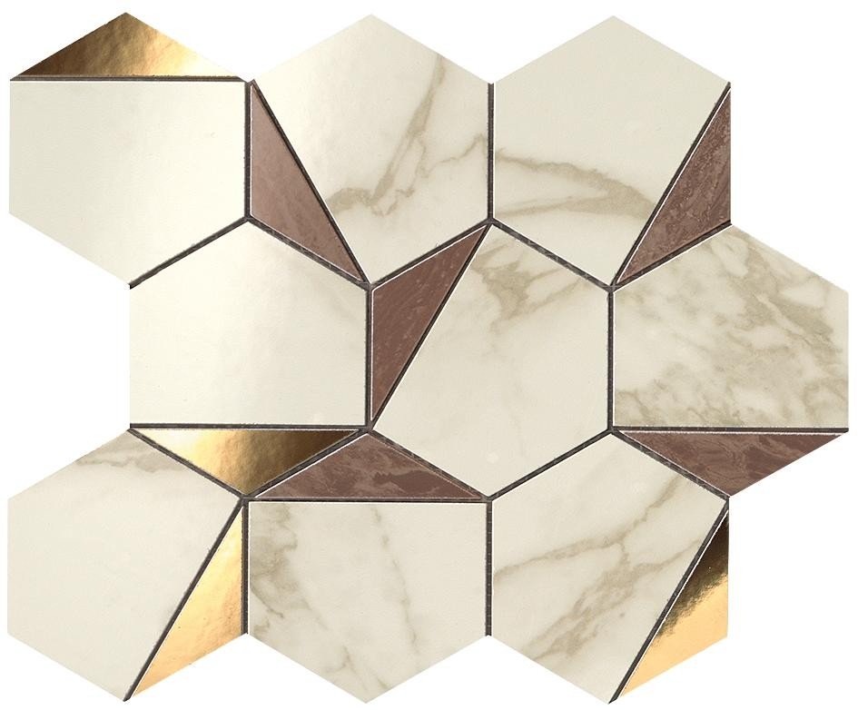 MARVEL Gold Hex Brown-Calacatta (9EHB) 25,1x29 Керамическая плитка Atlas Concorde – плитка керамическая и керамогранит MARVEL Gold Hex Brown-Calacatta (9EHB) 25,1x29 Керамическая плитка Atlas Concorde – Керамогранит и плитка
