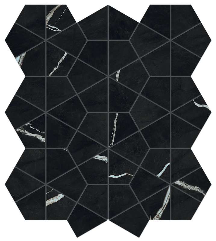 Marvel Meraviglia Black Origin Hexagon Lapp. (AJQ2) керамогранит Atlas Concorde – Керамогранит и плитка 