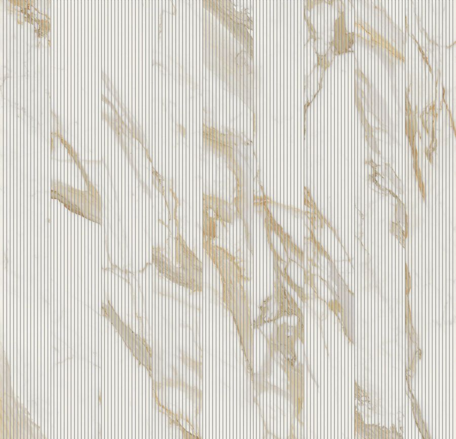 Мозаика Marvel Next Calacatta Oro Mosaico Groove (HGWZ) Atlas Concorde – Керамогранит и плитка 