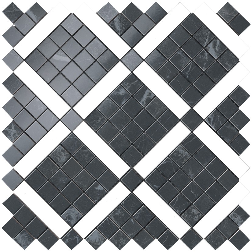 Marvel Noir Mix Diagonal Mosaic (9MVH) 30,5x30,5 Керамическая плитка Atlas Concorde – Керамогранит и плитка 
