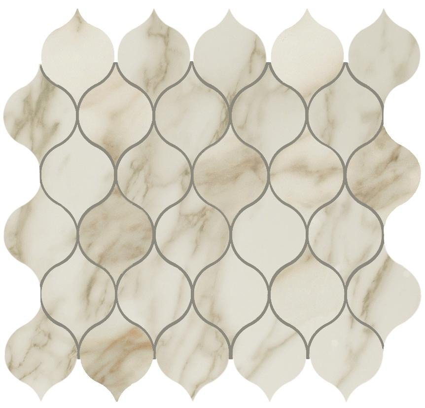 MARVEL Royal Calacatta Drop Mosaic (9EDC) 27,2x29,7 Керамическая плитка Atlas Concorde – Керамогранит и плитка 