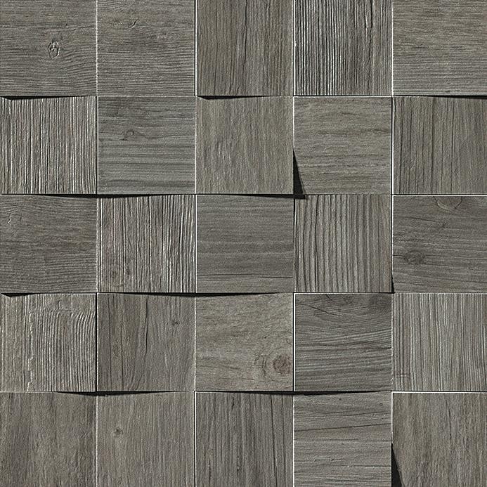 Axi Grey Timber Mosaico 3D (AMV4) керамогранит Atlas Concorde – Керамогранит и плитка 