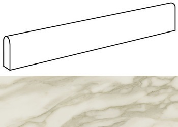MARVEL Royal Calacatta Battiscopa Lapp. (AFBD) 7,2x60 Керамогранит