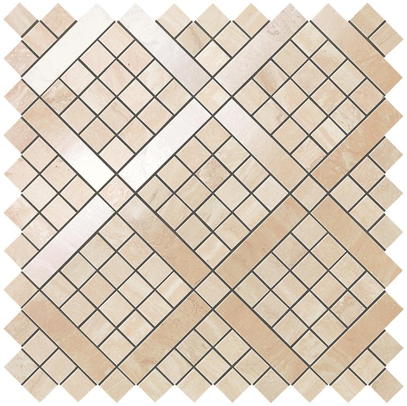 Marvel Trav. Alabastrino Diagonal Mosaic (9MVA) 30,5x30,5 Керамическая плитка Atlas Concorde – Керамогранит и плитка 