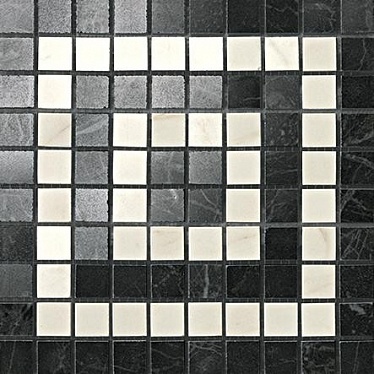 Marvel Noir/Cremo Angolo Mosaico (ADRI) 18,5x18,5 Керамогранит